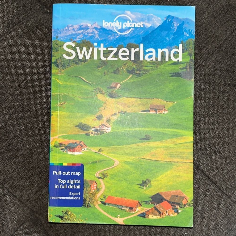 2022 Lonely Planet Swiss Switzerland travel book with pullout maps